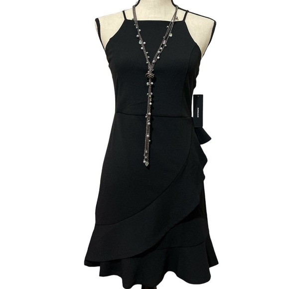 Lulus Great Things Ruffled Bodycon Dress BLACK Sz. Medium - Picture 6 of 15